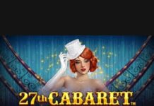 27th Cabaret Slot Review 2026 27th Cabaret slot reels showing Expanding Wild Miss Danceuse on a burlesque theatre stage by SYNOT Games