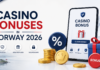 Casino Bonuses in Norway 2026 | Top NOK Offers for Players Casino Bonuses in Norway 2026 featured image showing bonus offers, coins, gift rewards, and Norwegian-themed online casino promotion in a clean professional design.