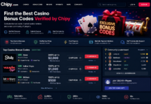 Chipy Casino Review 2026: Bonuses, Codes and Real Ratings "Chipy.com homepage showing verified casino bonus codes and community leaderboard"