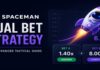 Spaceman Dual Bet Strategy: The Advanced Tactical Guide Spaceman Dual Bet Strategy guide featuring a rocket launch, multiplier chart, and dual betting setup with anchor and hunter positions for advanced crash game tactics.
