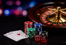 BetMGM Casino Bonus Code: What New Players Actually Get etMGM UK bonus code concept with a clean casino scene showing a roulette wheel, stacked poker chips, playing cards, and dice on a dark table.